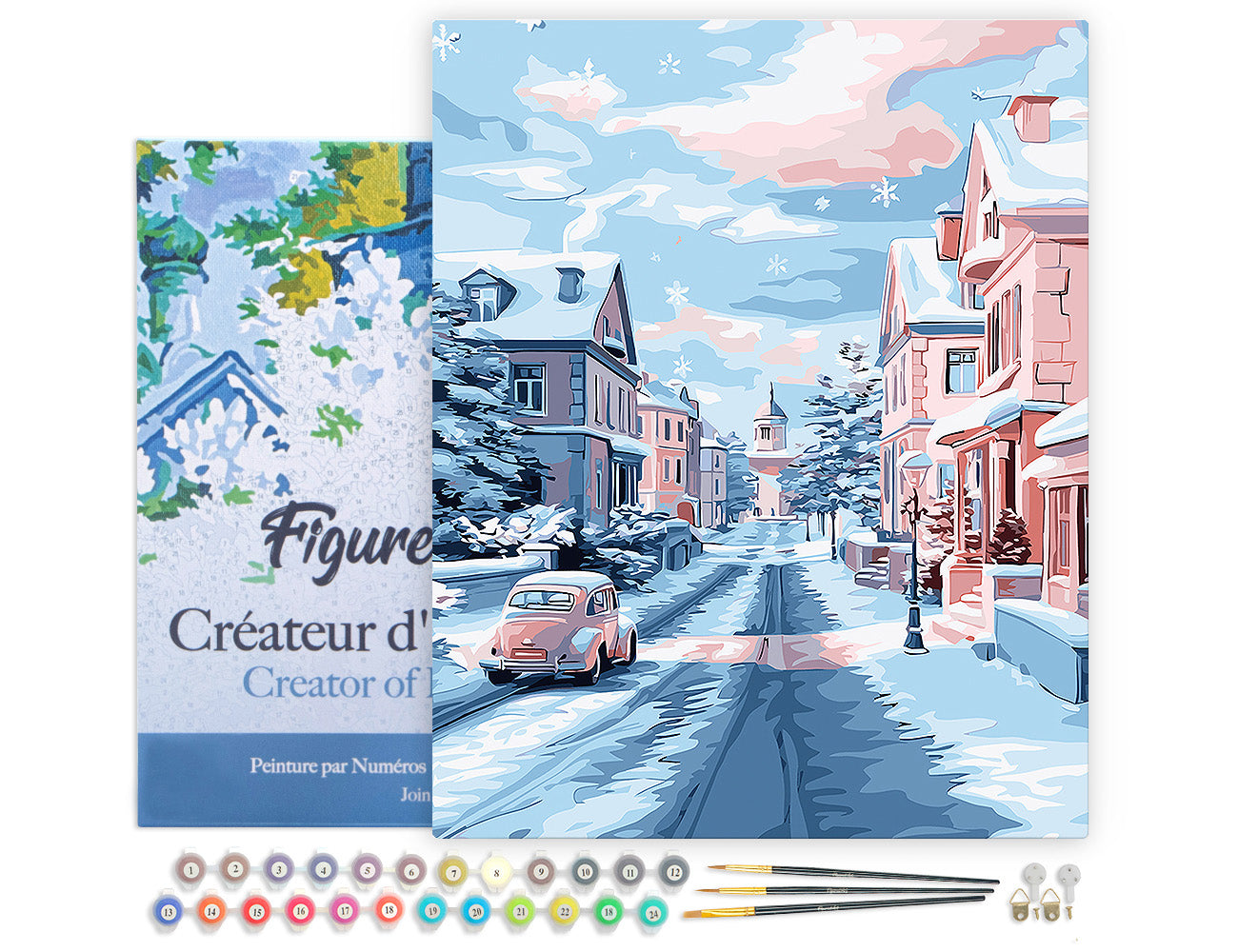 Paint by Numbers Framed - Snowy City Morning
