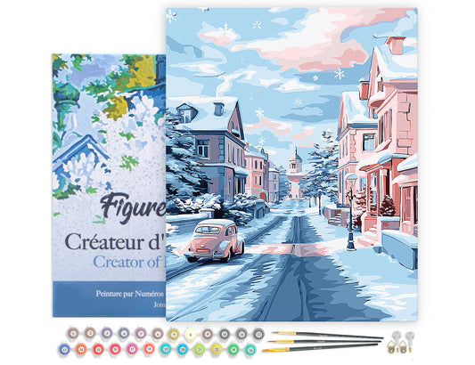 Paint by Numbers Framed - Snowy City Morning