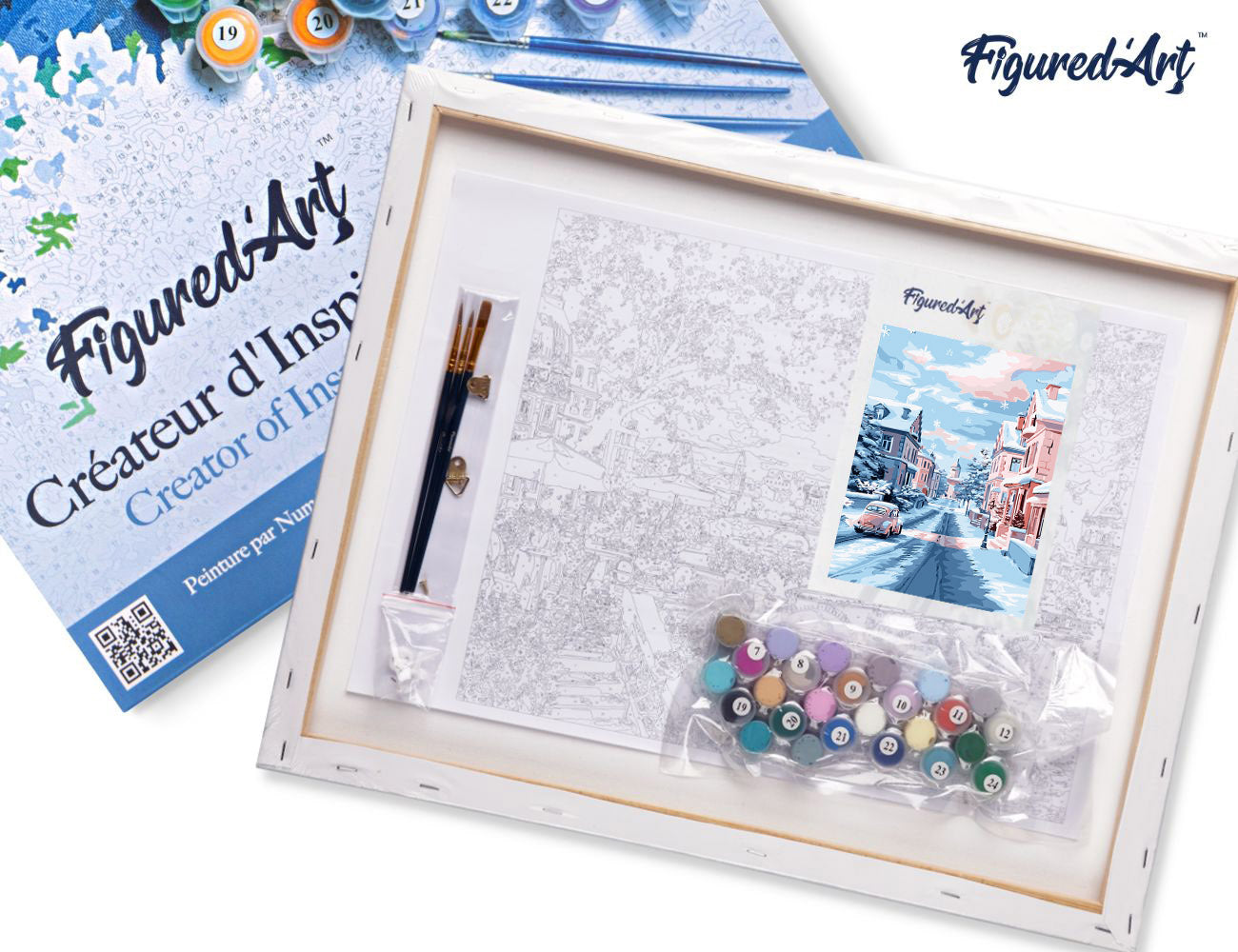 Paint by Numbers Framed - Snowy City Morning