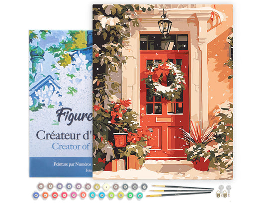 Paint by Numbers Framed - Festive Red Door