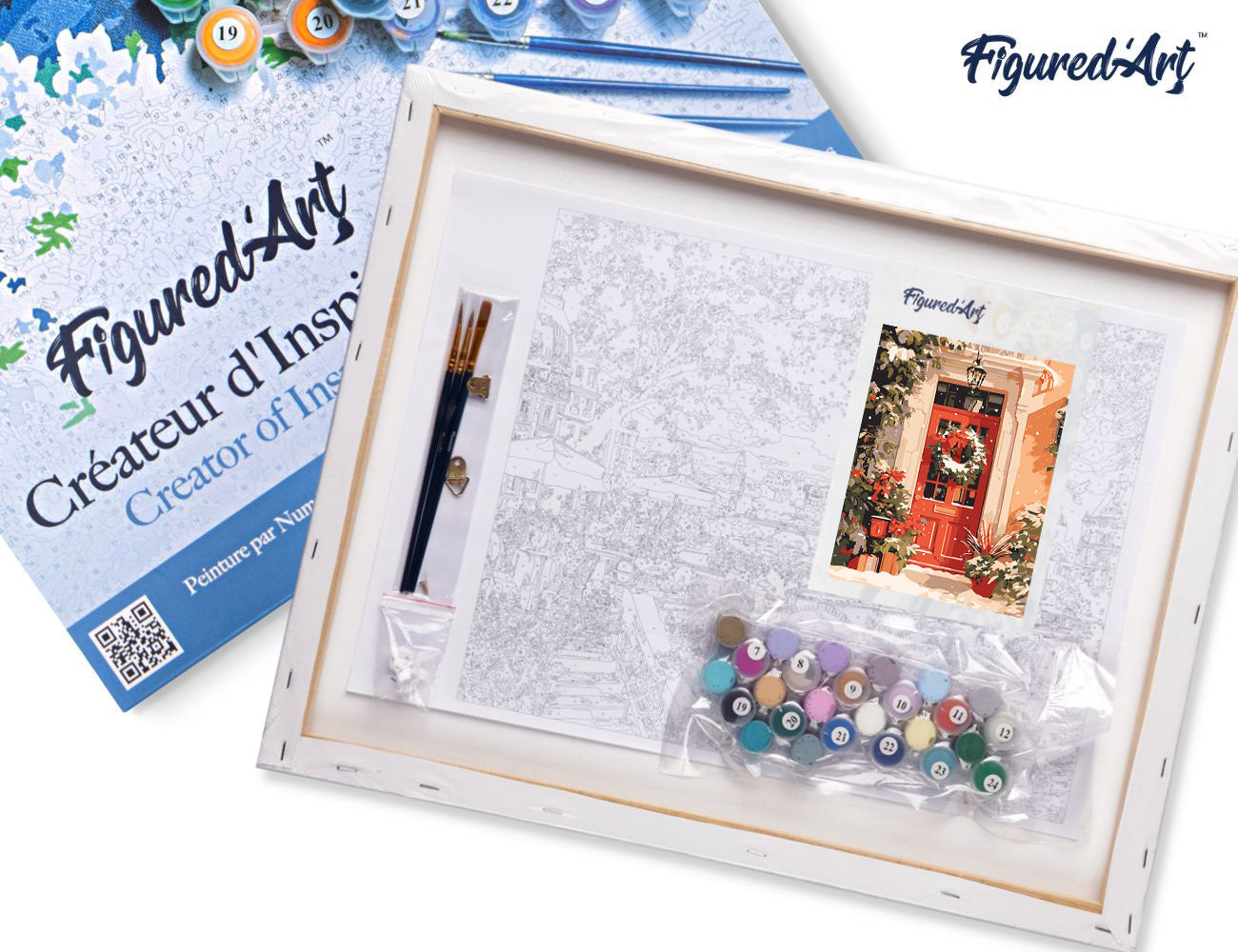 Paint by Numbers Framed - Festive Red Door