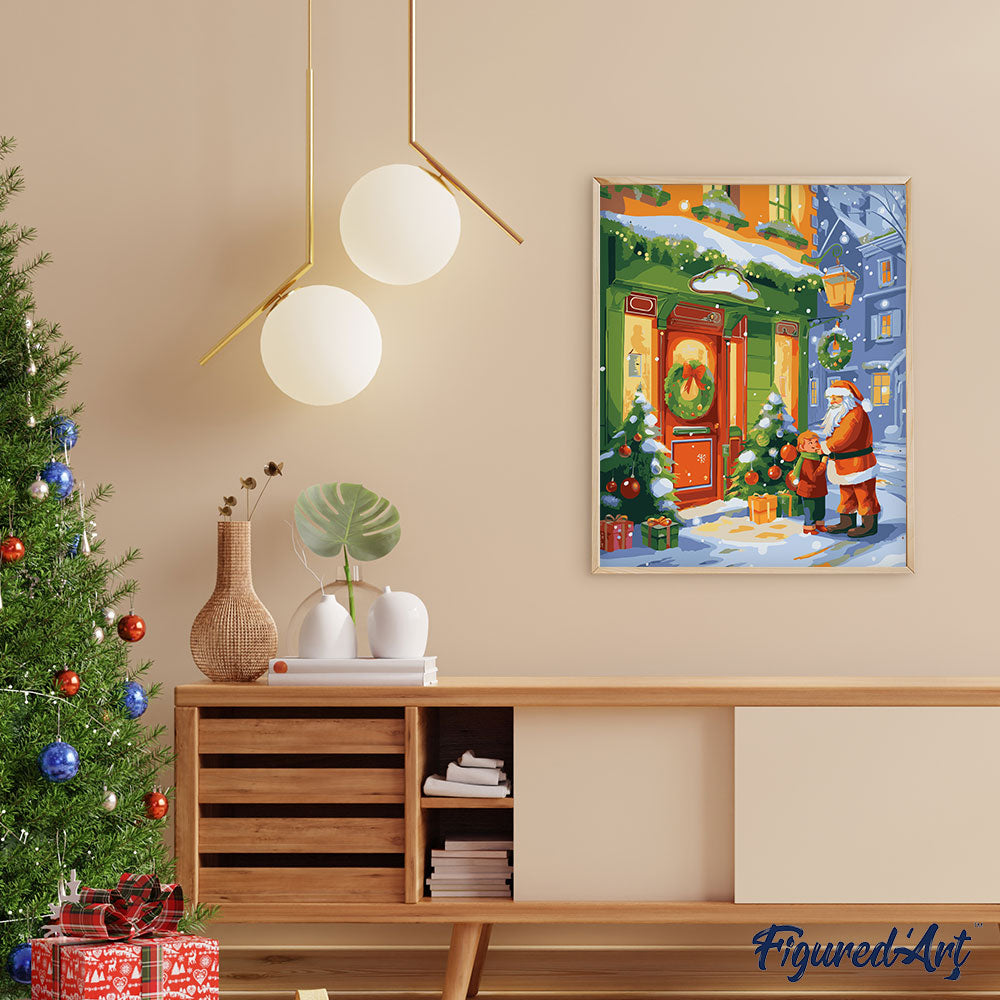 Paint by Numbers Framed - Santa's Greeting