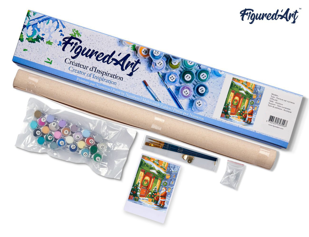 Paint by Numbers rolled - Santa's Greeting