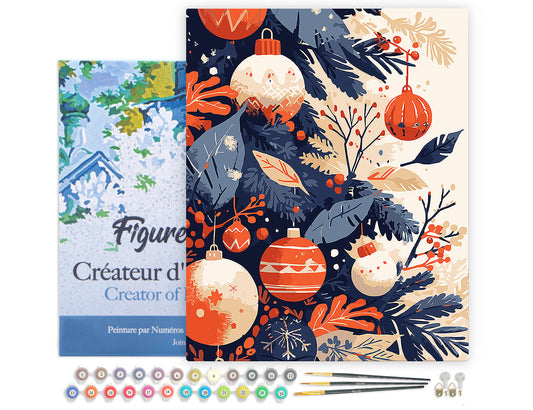 Paint by Numbers Framed - Christmas baubles