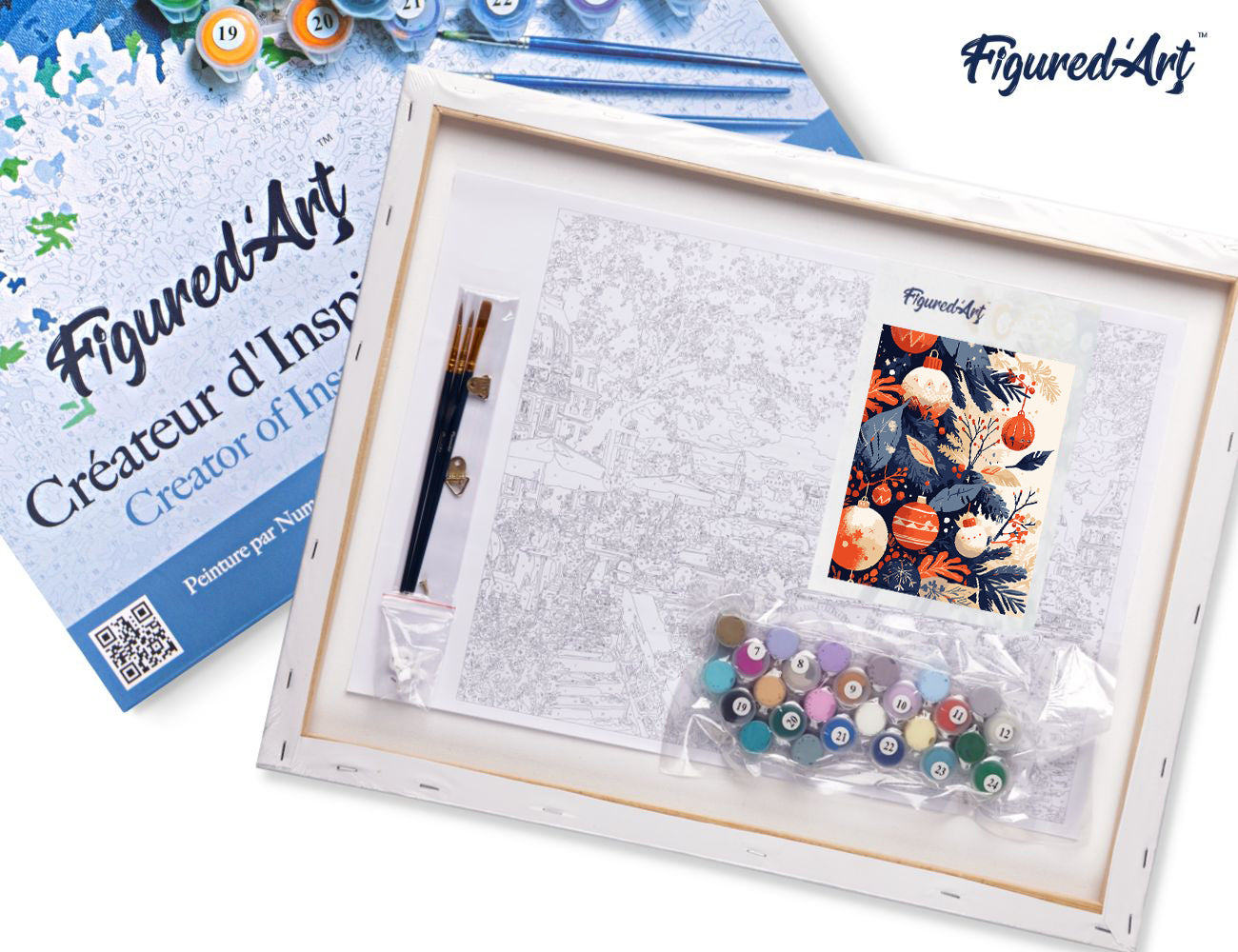 Paint by Numbers Framed - Christmas baubles