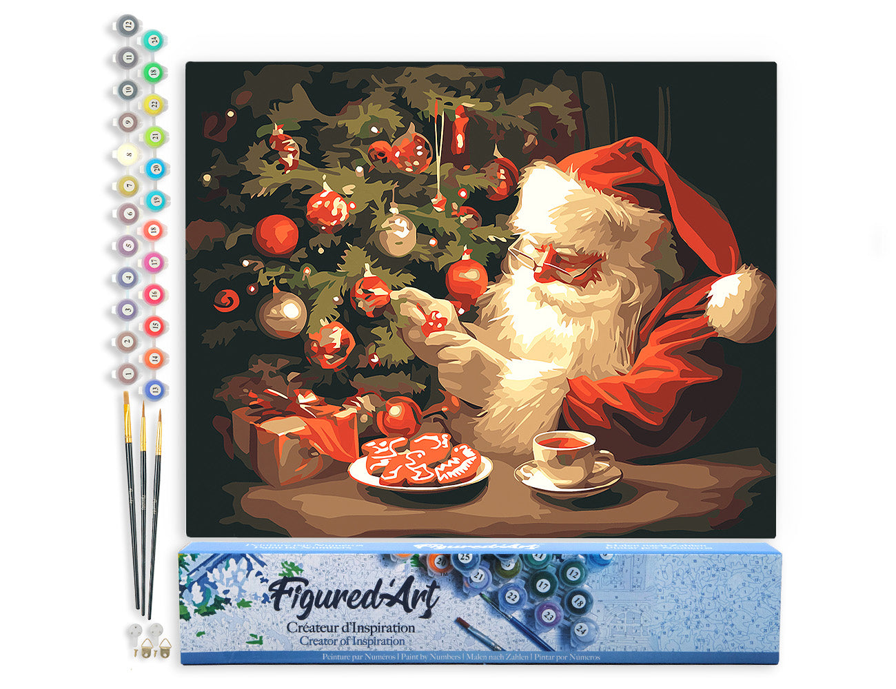 Paint by Numbers rolled - Jolly Santa's Evening