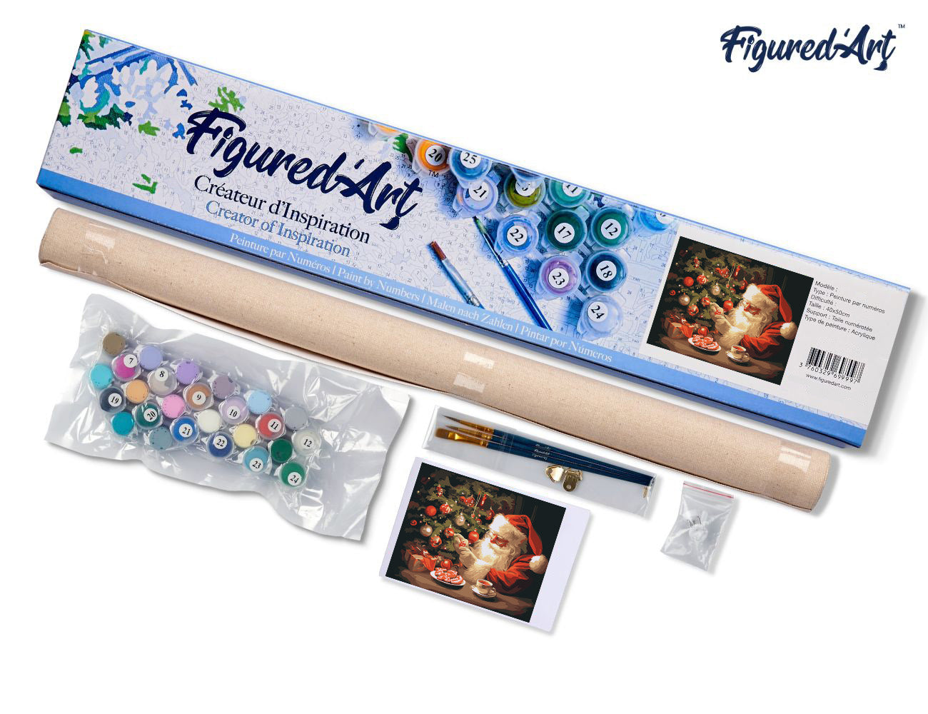 Paint by Numbers rolled - Jolly Santa's Evening