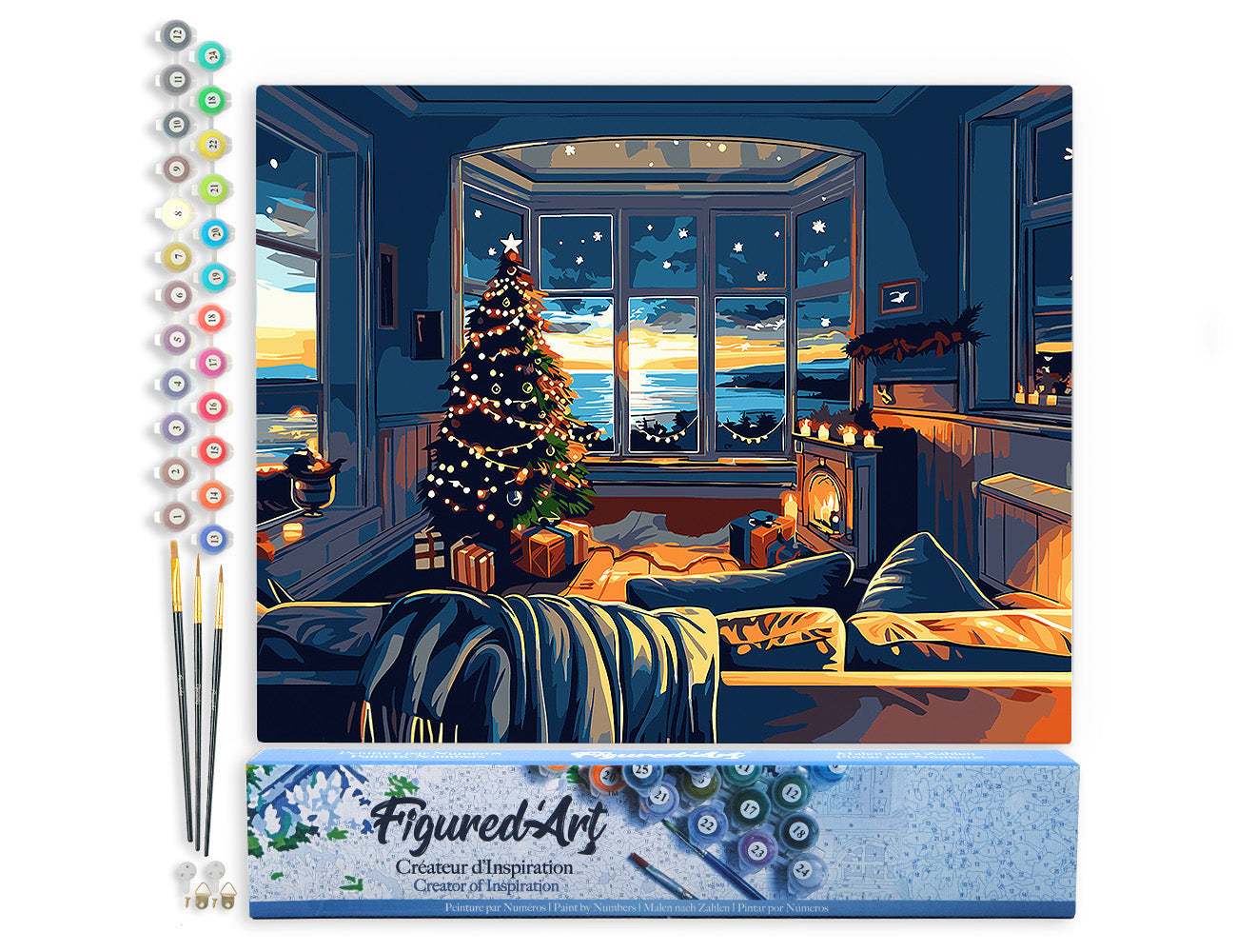 Paint by Numbers rolled - Christmas Room by the Bay