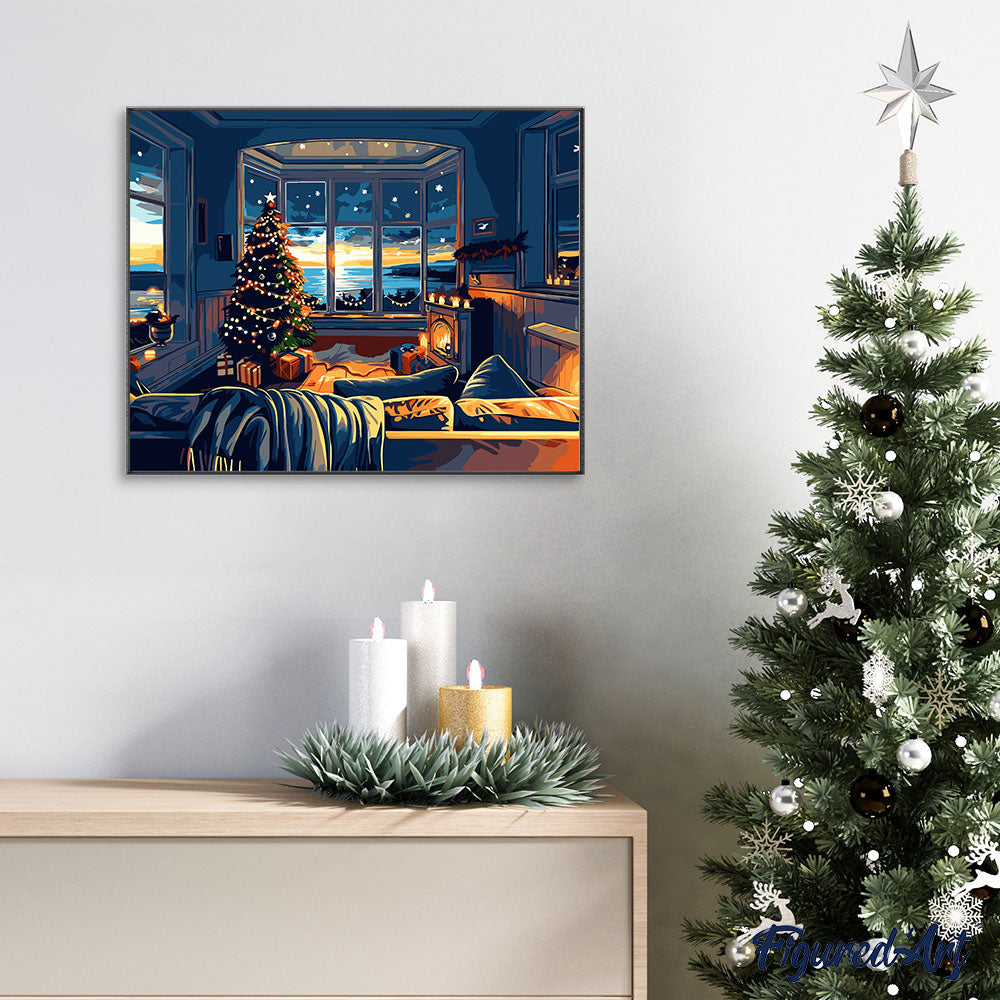 Paint by Numbers rolled - Christmas Room by the Bay