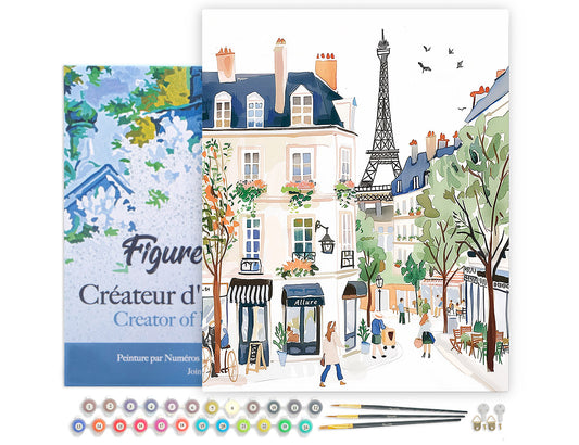 Paint by numbers kit Watercolor Paris Street Figured'Art