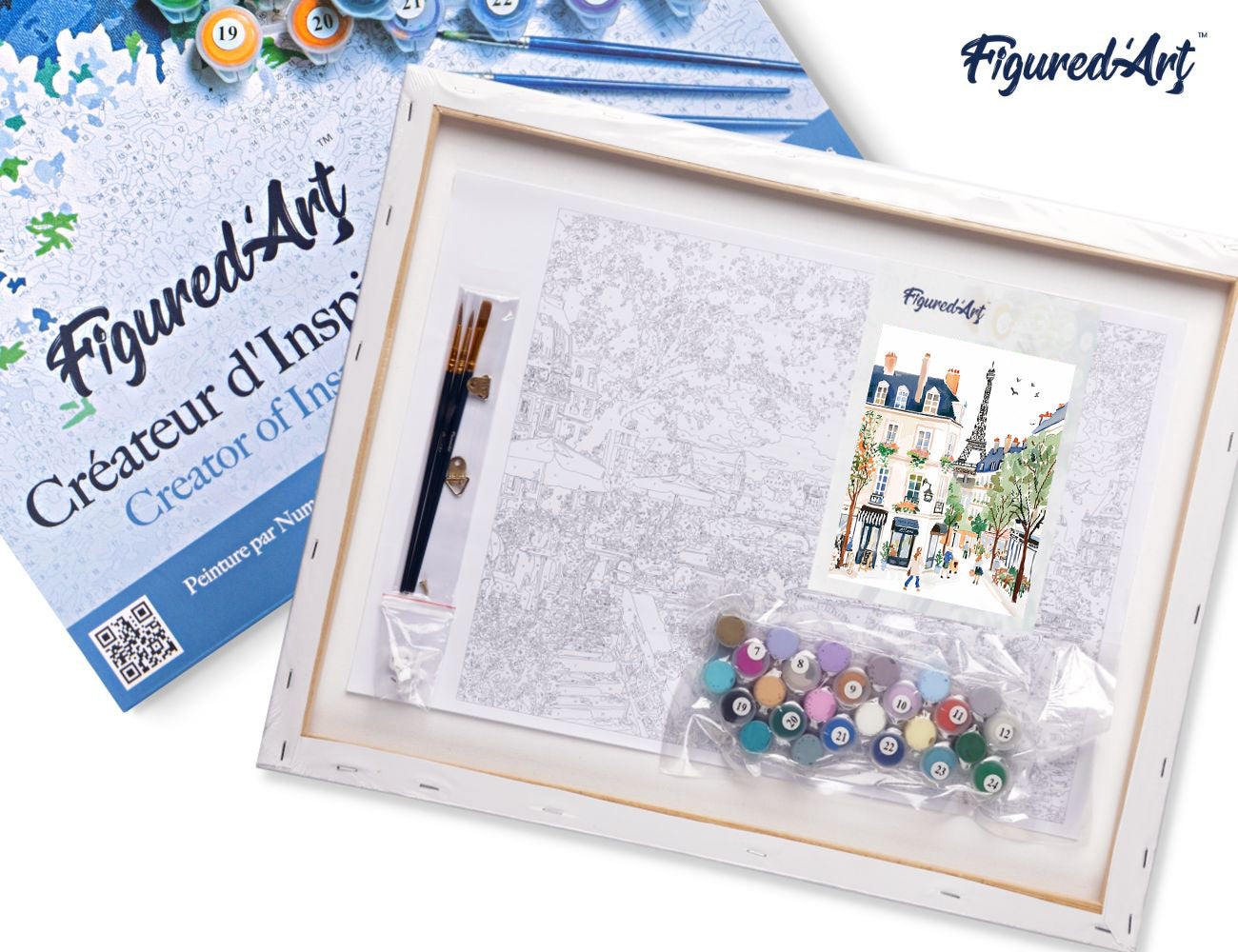 Paint by Numbers Framed - Watercolor Paris Street