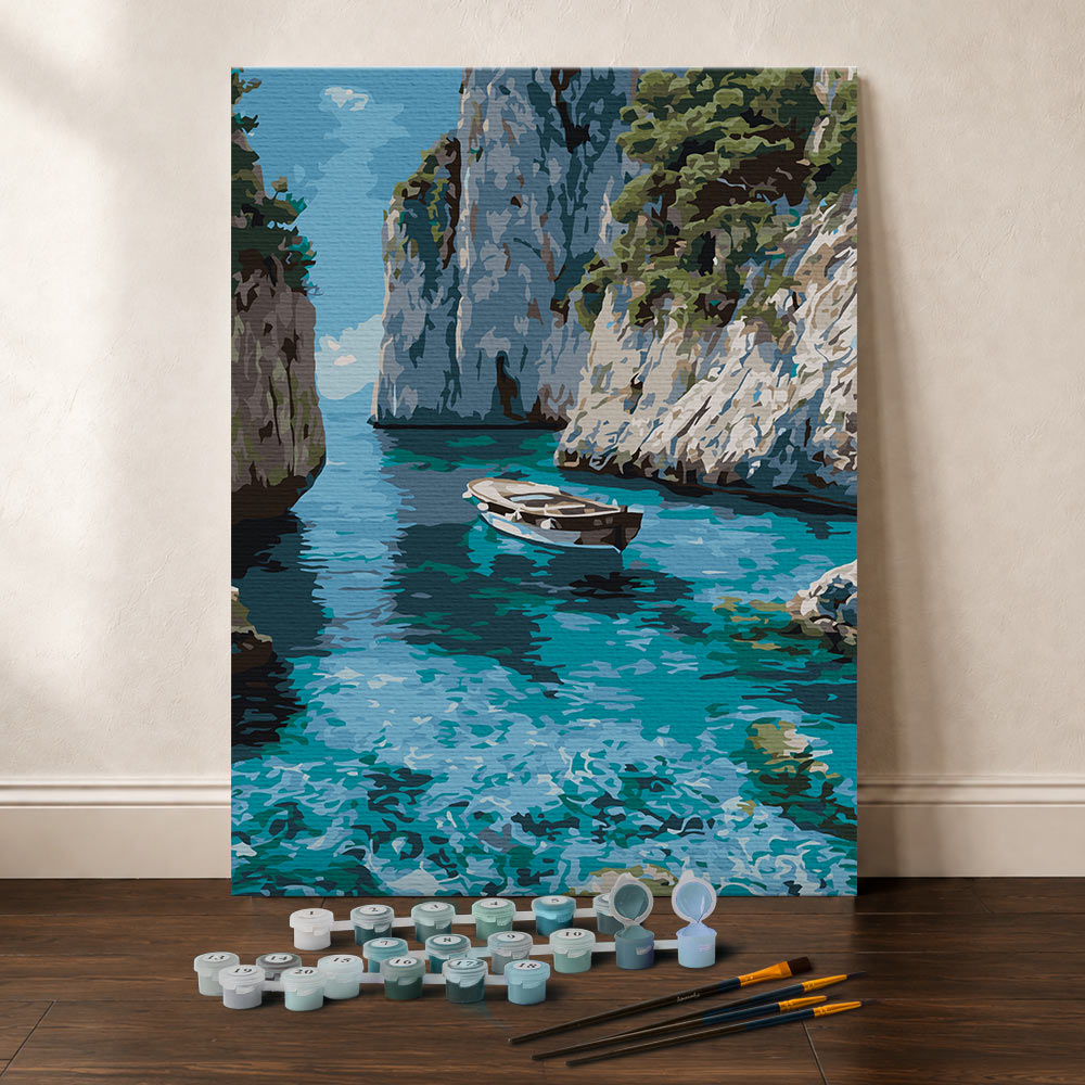 Paint by Numbers Gift Box - Peaceful Blue Cove