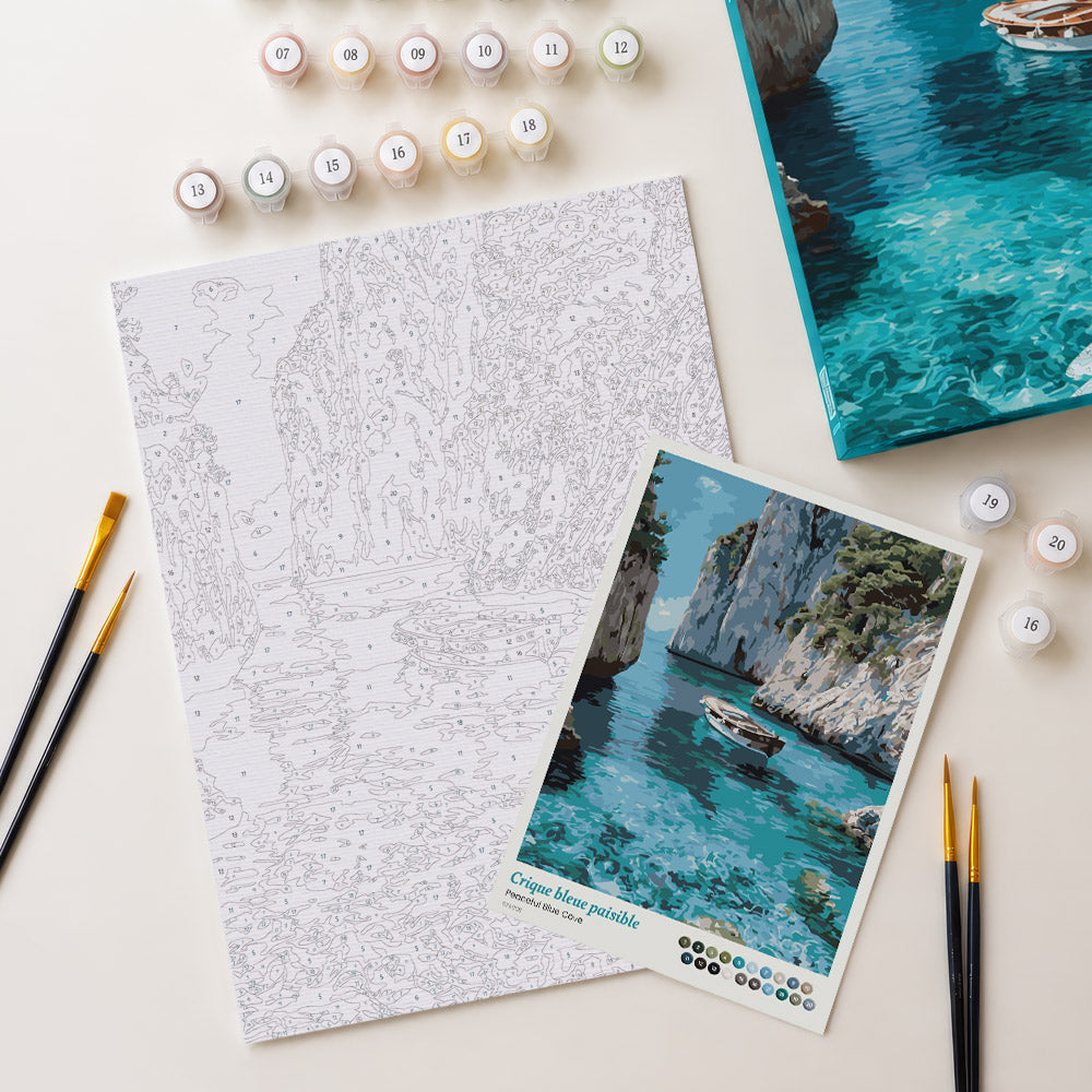 Paint by Numbers Gift Box - Peaceful Blue Cove