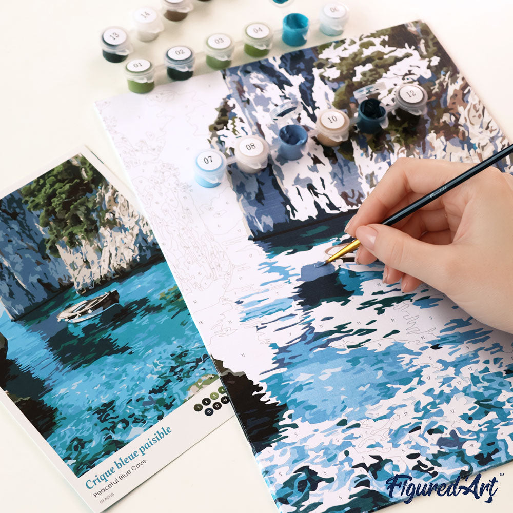 Paint by Numbers Gift Box - Peaceful Blue Cove