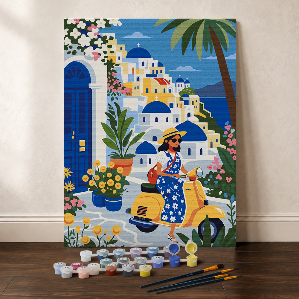 Paint by Numbers Gift Box - Santorini Escape