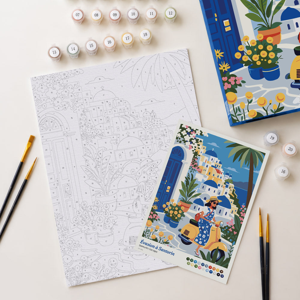 Paint by Numbers Gift Box - Santorini Escape