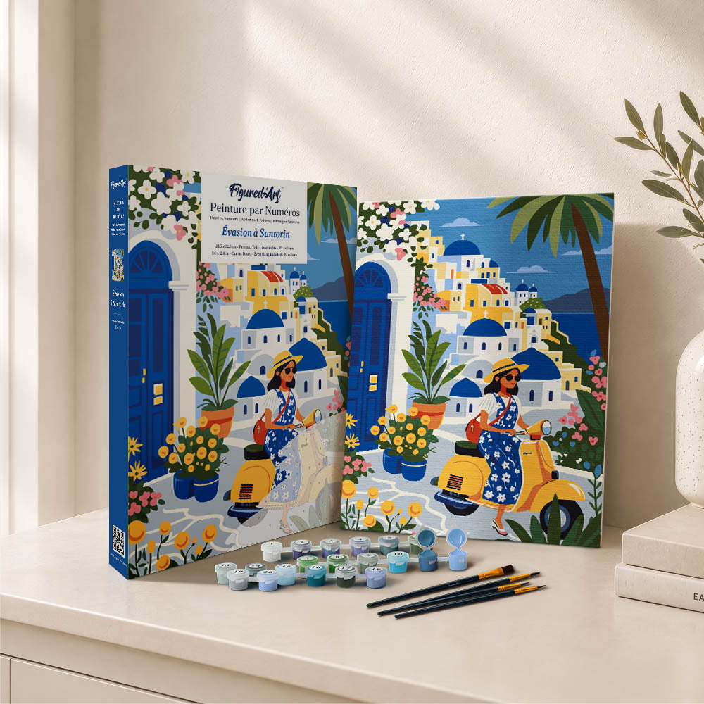 Paint by Numbers Gift Box - Santorini Escape
