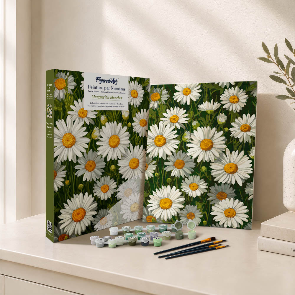 Paint by Numbers Gift Box - White Daisies
