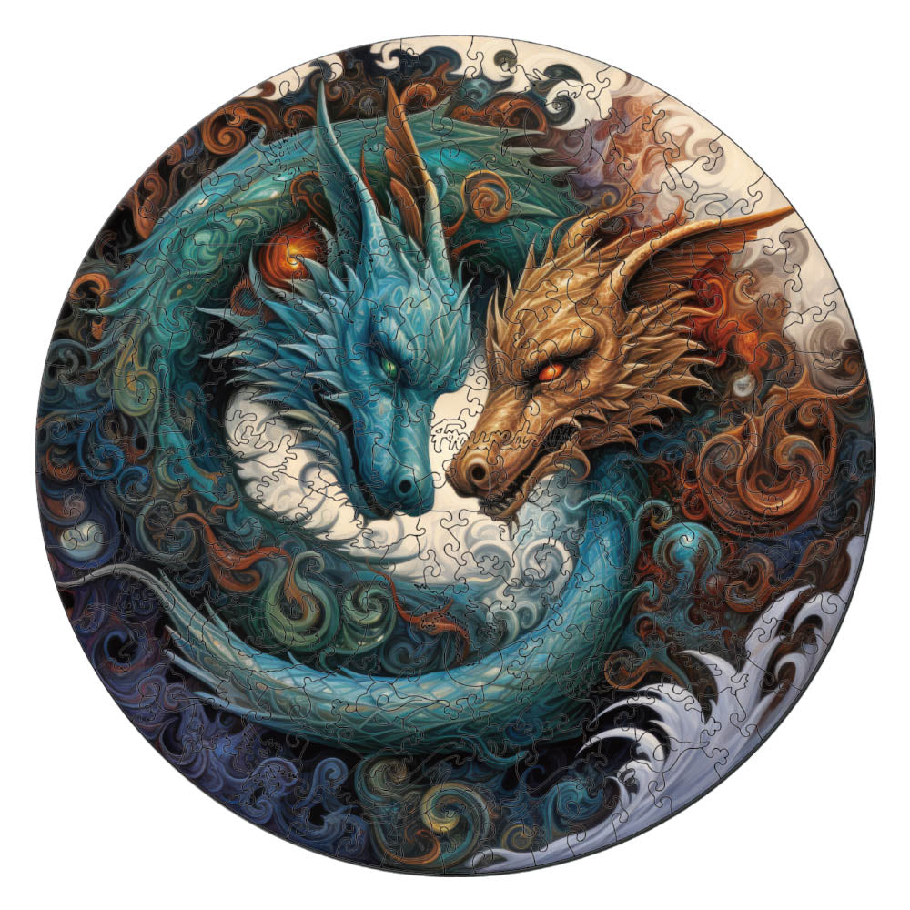 Wooden Puzzle - Dual Dragons