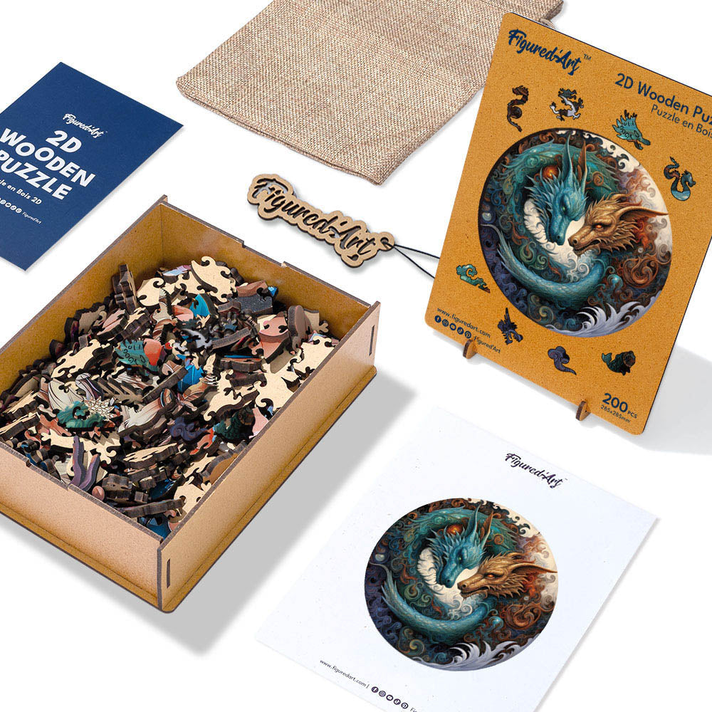 Wooden Puzzle - Dual Dragons