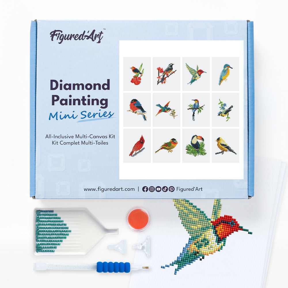 Gem Painting kit - Colorful Birds Paradise FiguredArt