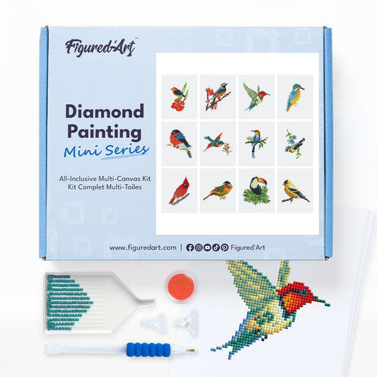 Gem Painting kit - Colorful Birds Paradise FiguredArt