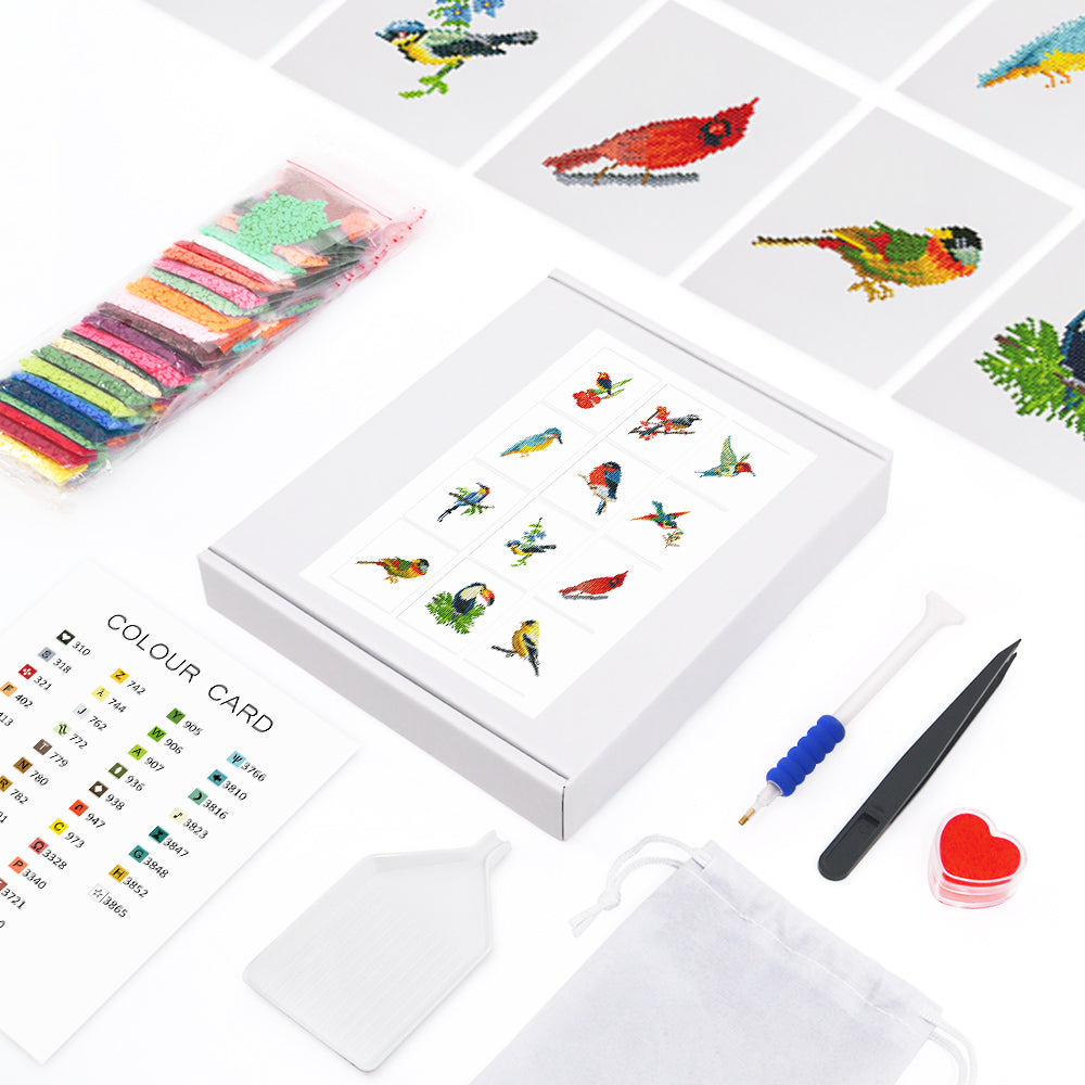 Gem Painting kit - Colorful Birds Paradise