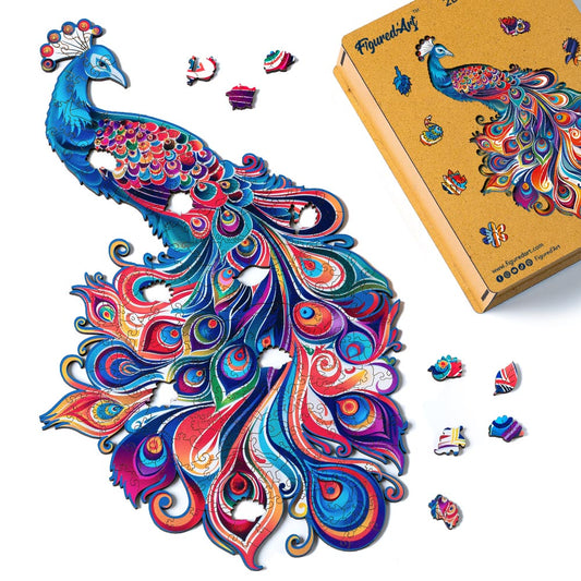 Wooden Puzzle - Peacock