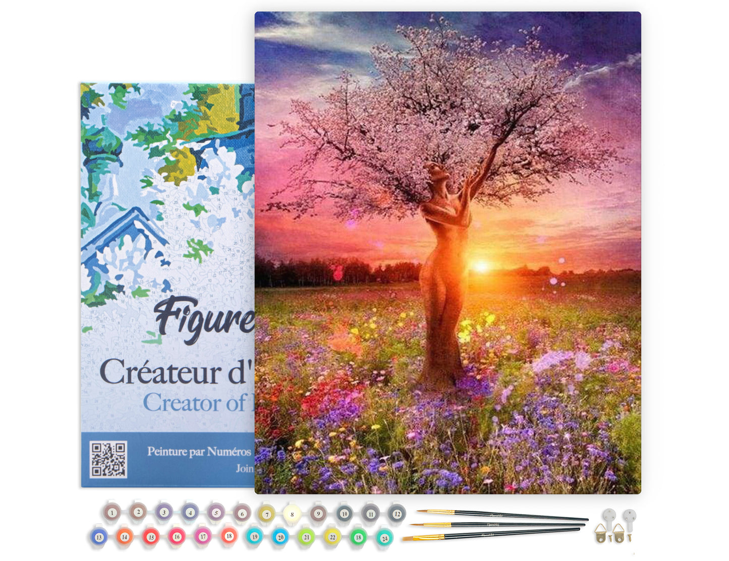 Paint by Numbers Framed - Tree with Female Body