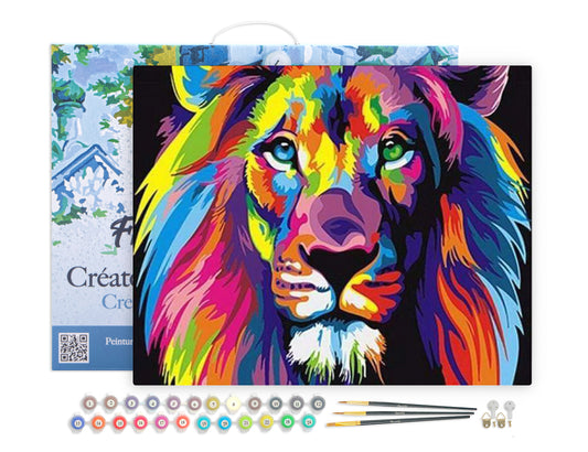 Paint by Numbers Framed - Lion Pop Art