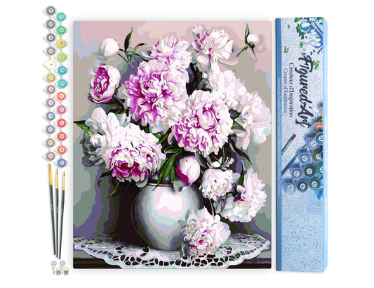 Paint by Numbers rolled - Vase of Peonies