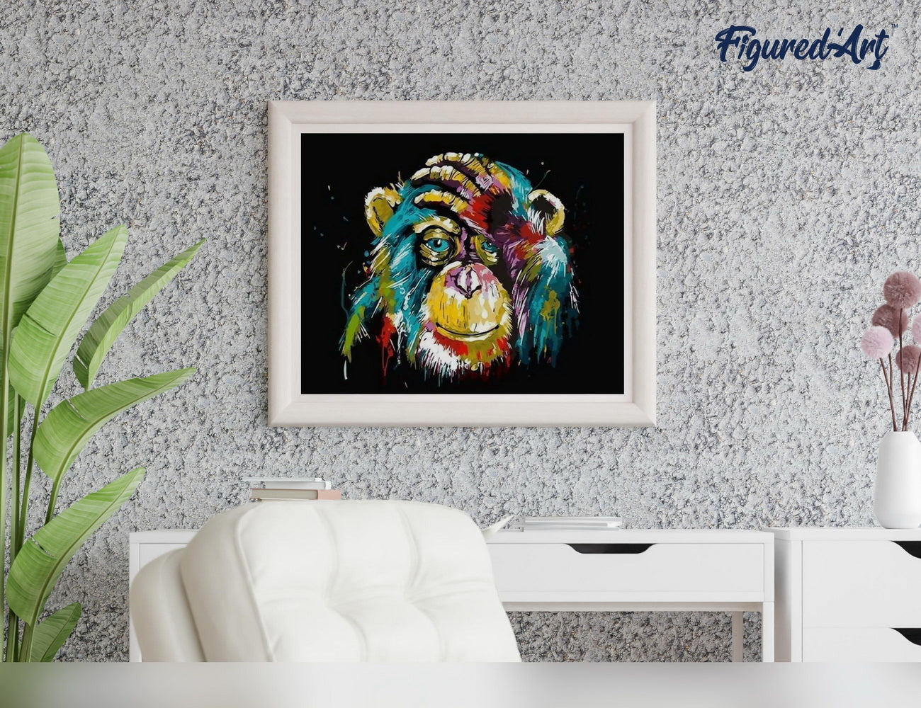 Paint by Numbers Framed - Baboon Pop Art