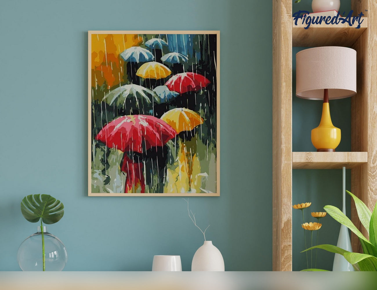 Paint by Numbers rolled - Farandole of Umbrellas