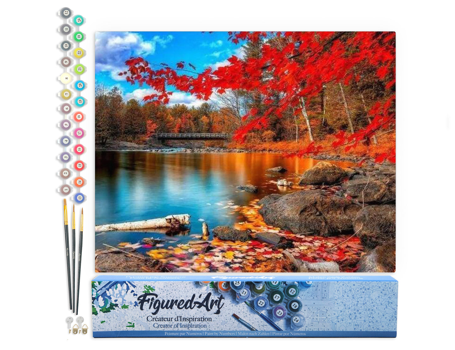 Paint by Numbers rolled - River and Autumn Forest