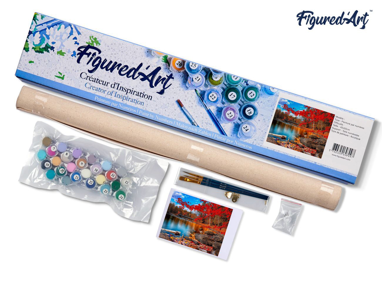 Paint by Numbers rolled - River and Autumn Forest