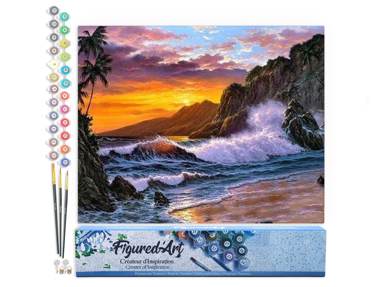 Paint by Numbers rolled - Cliff and Waves