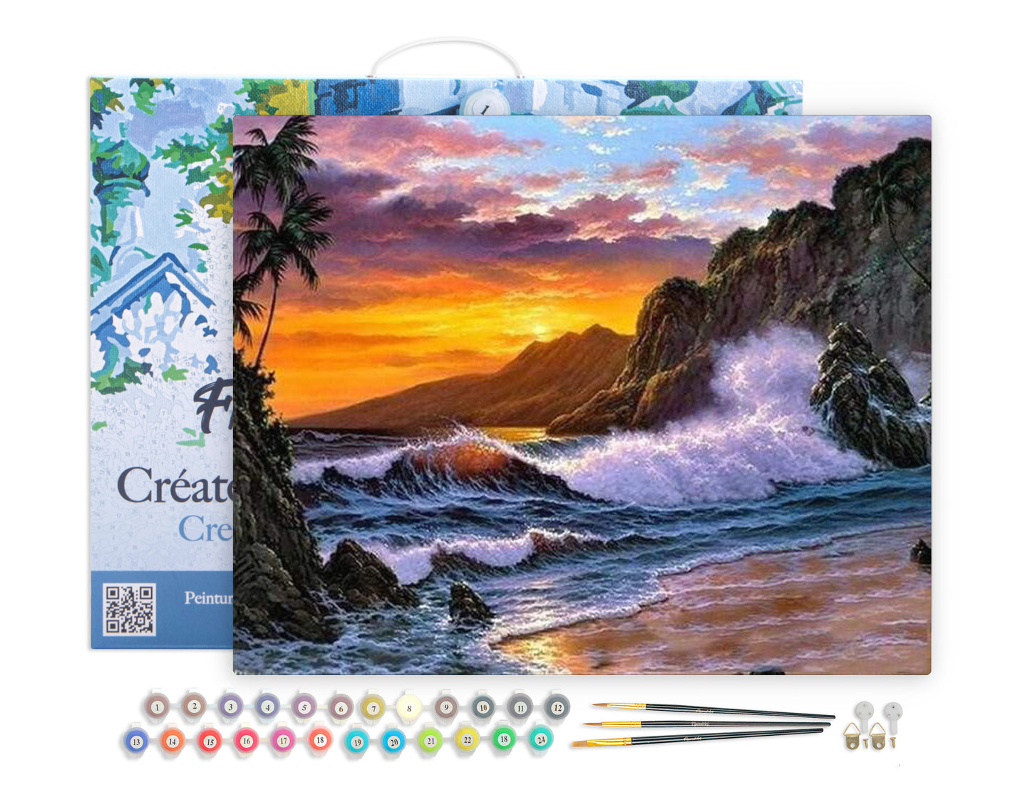 Paint by Numbers Framed - Cliff and Waves
