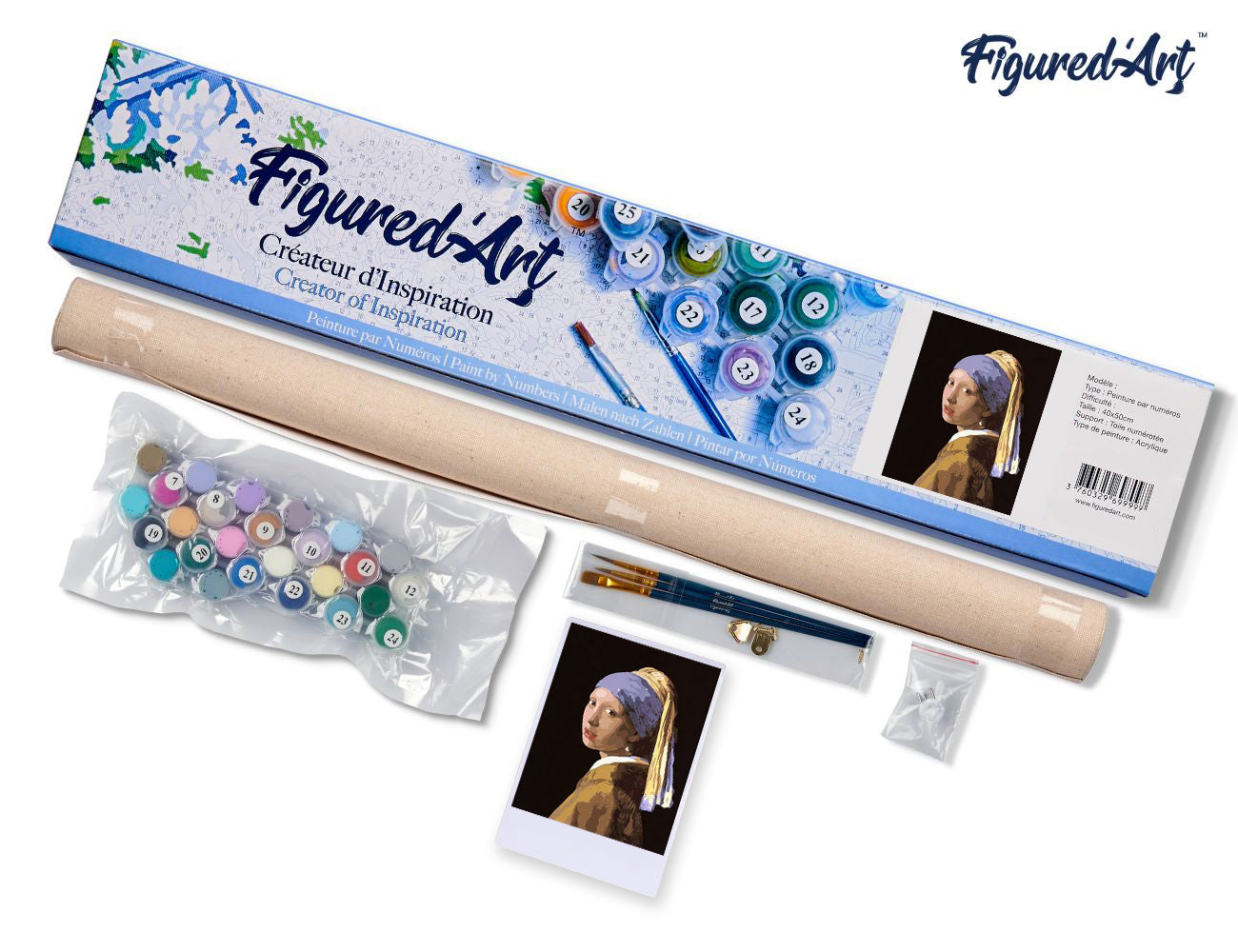 Paint by Numbers rolled - Vermeer Girl with the Pearl