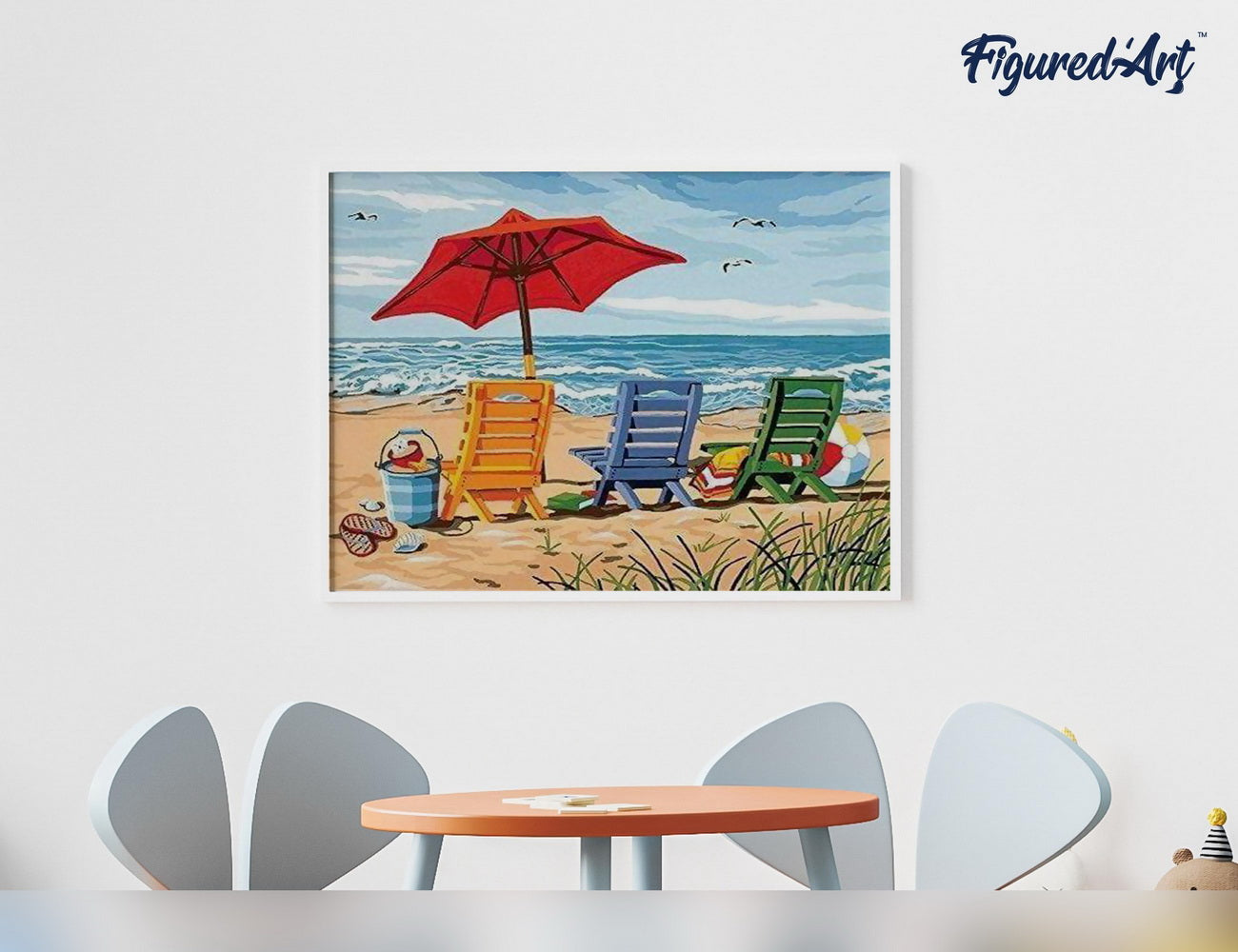 Paint by Numbers rolled - Beach Chairs