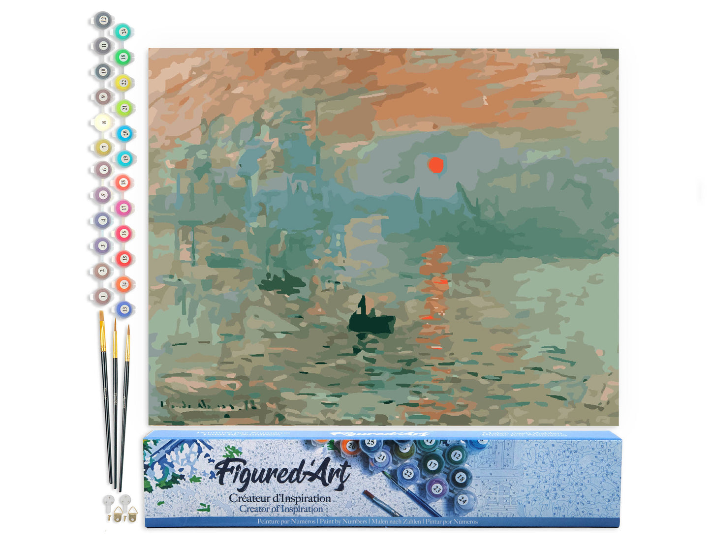 Paint by Numbers rolled - Monet Sunrise