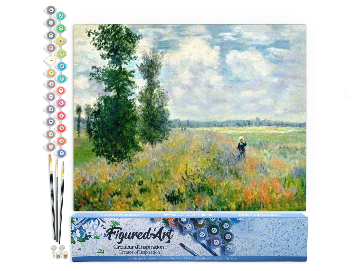 Paint by Numbers rolled - Monet Field of Poppies