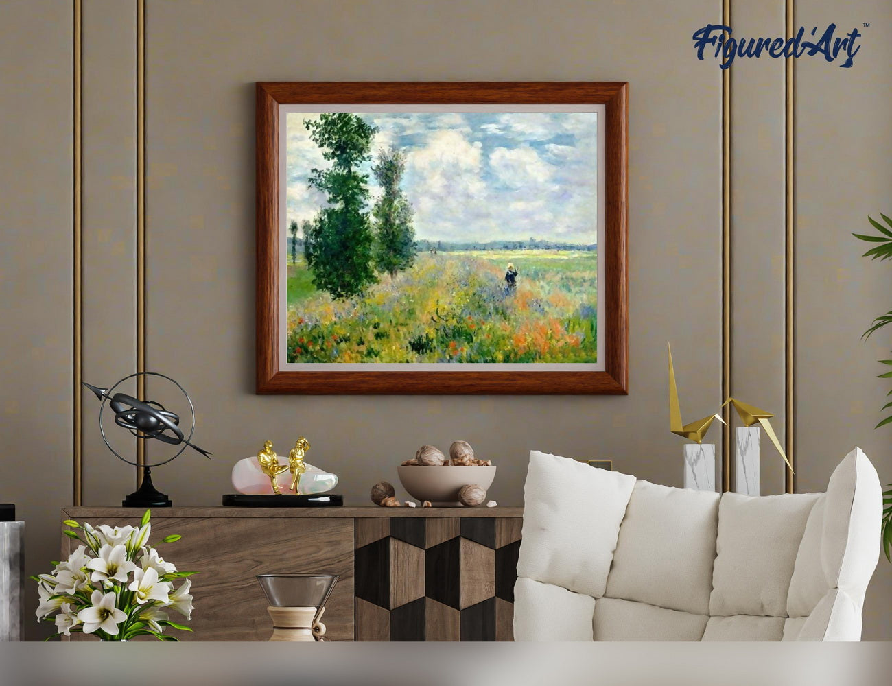 Paint by Numbers Framed - Monet Field of Poppies