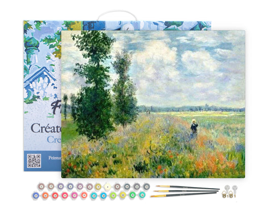 Paint by Numbers Framed - Monet Field of Poppies