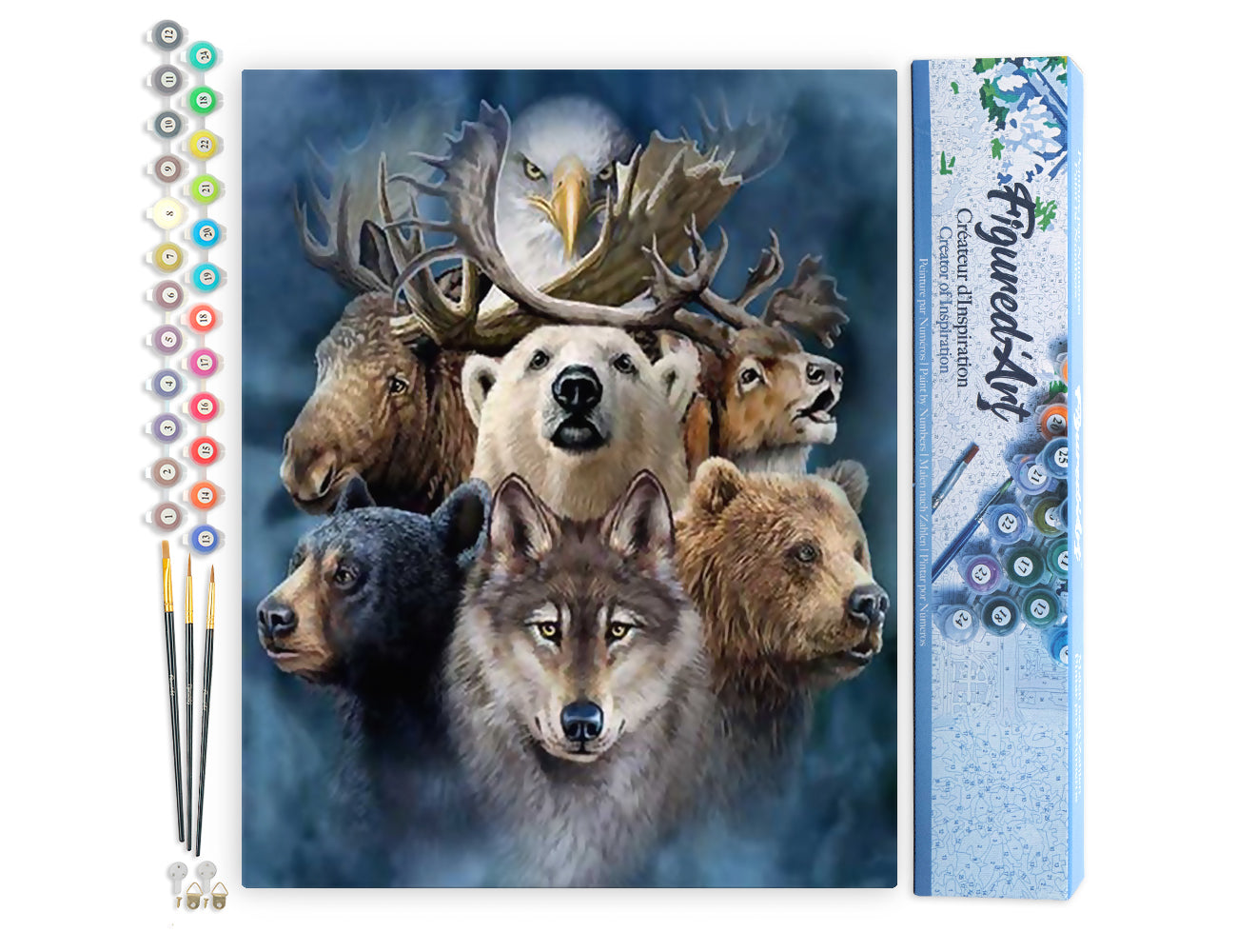 Paint by Numbers rolled - Forest Animals