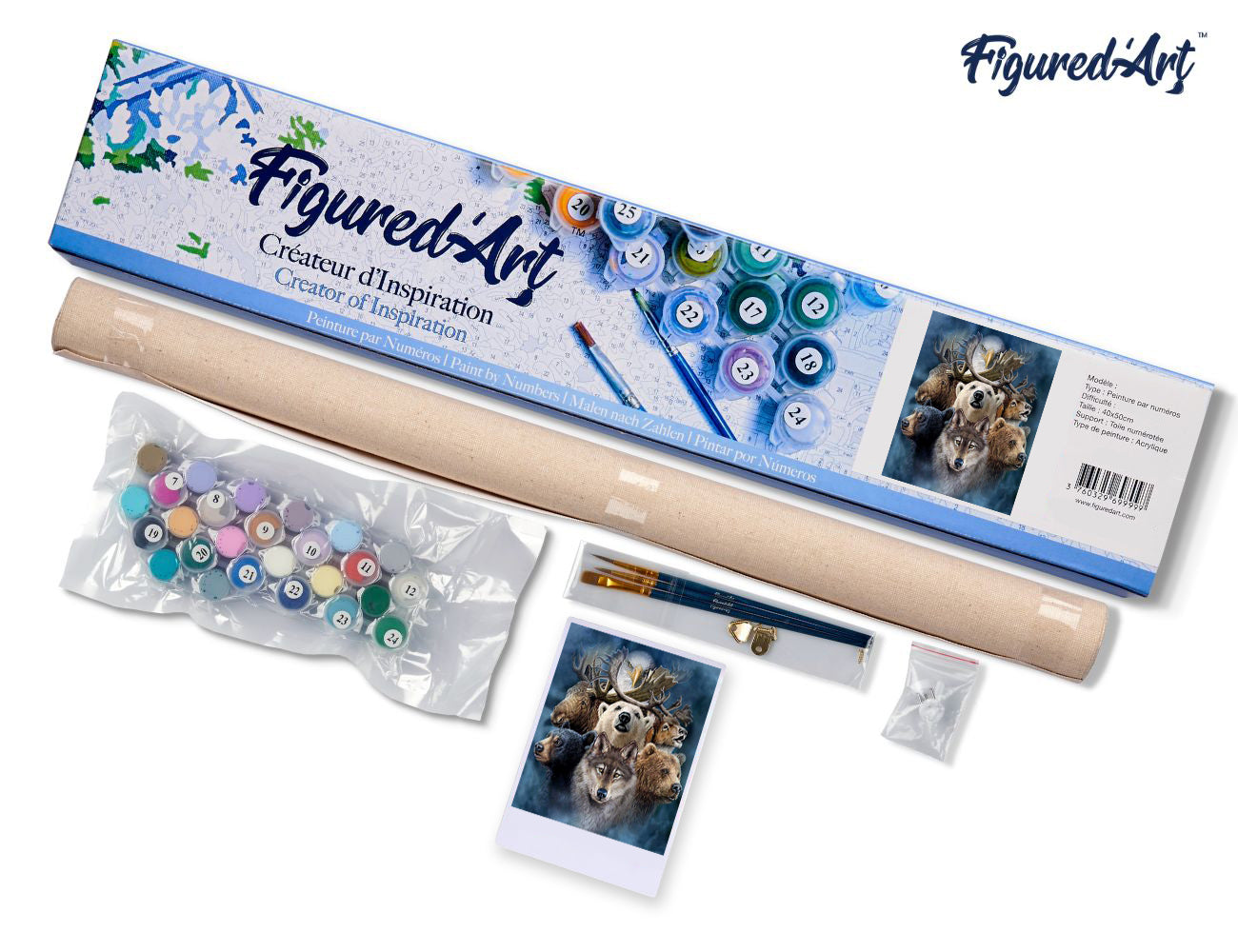 Paint by Numbers rolled - Forest Animals