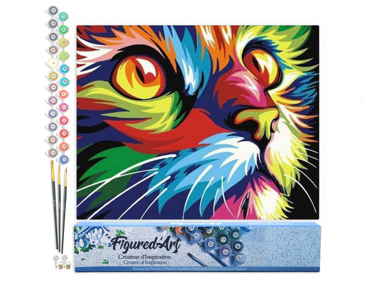 Paint by Numbers rolled - Feline Pop Art
