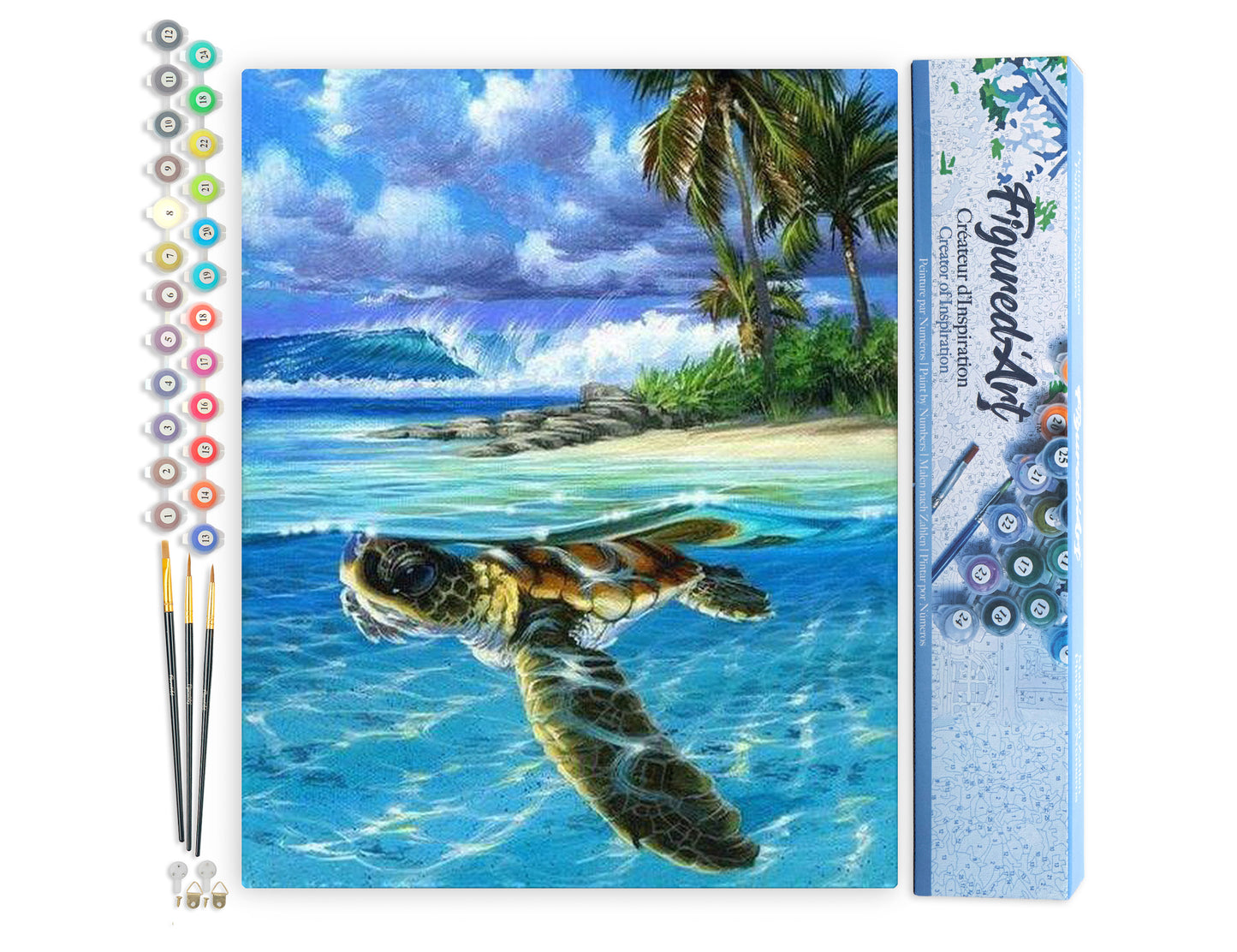 Paint by Numbers rolled - Relaxing Turtle
