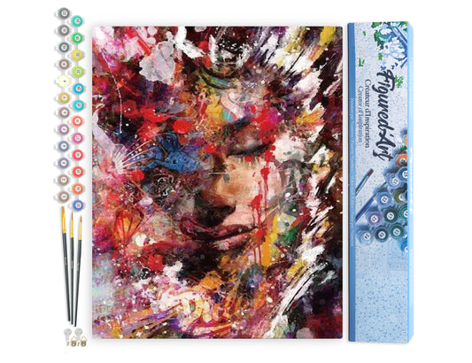 Paint by Numbers rolled - Abstract Female Face
