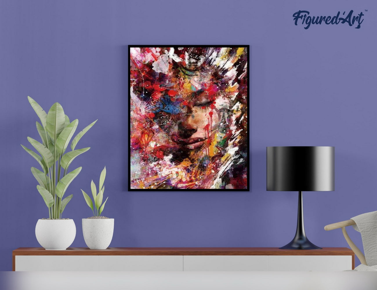 Paint by Numbers rolled - Abstract Female Face