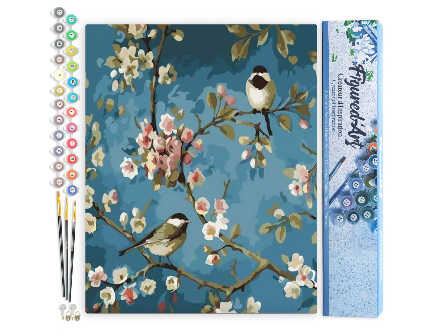 Paint by Numbers rolled - Flowers and Birds